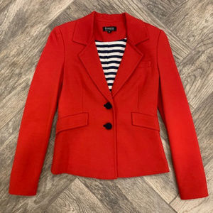 Fun Knit Blazer with Stripe Knit Lining